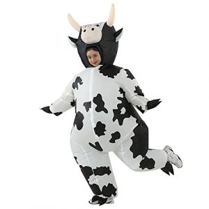 JASHKE Costume De Vache Gonflable Déguisements Cosplay Halloween pour Adulte (JASHKE, neuf)