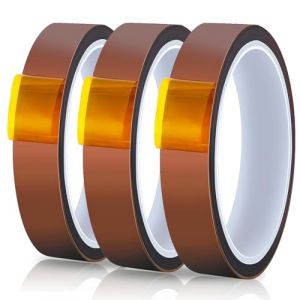 XMSCN 3 rouleaux de ruban adh&eacute;sif haute temp&eacute;rature, 20 mm x 50 m, ruban de sublimation pour presse &agrave; chaud, ruban de transfert thermique sans r&eacute;sidus. (2 cm x 50 m, 3 pi&egrave;ces) (Cares Auto Parts, neuf)