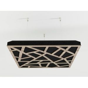 Lot de 4 panneaux acoustiques montés au plafond avec kit de montage | Panneaux insonorisants et diffusants | Réduction d'écho | Traitement acoustique | Couleur : (Sonoma, SKYROSS) (ATB-SOUND, neuf)