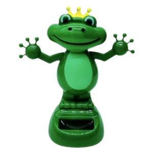 Grenouille Bobblehead - Danseuse Bobble d'animal De Voiture, Grenouille Bobblehead &Agrave; &Eacute;nergie Solaire | Swing Frog, &Agrave; Main &Agrave; Secousse Automatique pour enfantss, Table, Voiture, Tableau Bord (Johkane, neuf)