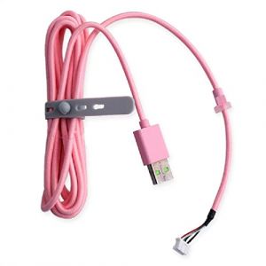 QRONCES Fil de câble de Casque de Jeu USB pour Kraken Razer Kraken 7.1 V2 RGB/Razer Kraken Filaire/Kitty Edition Casque de Jeu USB Kraken RGB (QR-ONCES, neuf)