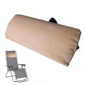 Fellflying Chaise Longue, Coussin Repose Tete, Appuie-Tête Chaise Longue Bain Soleil, Transa t Confortable Oreiller Ergonomique Amovible pour Chaise Pliante Plage 37x17cmx5cm (kupadet, neuf)