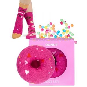 soxo Donuts Chaussettes Femme Idee Cadeau Femme Drole Cadeaux Haute Chaussette 35-40 Rose 1 Paire (Soxo, neuf)