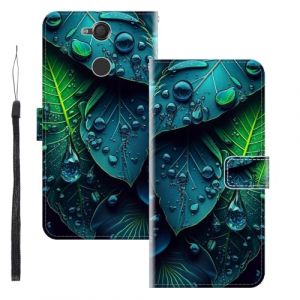 WUACYEAMING Coque pour Sony Xperia XA2,Protection Housse en Cuir PU Portefeuille &agrave; Rabat Motif Cover Kickstand Bumper Antichoc [Fentes pour Cartes] Les Feuilles (WUACYEAMING, neuf)