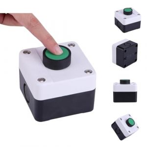Uadme Interrupteur &agrave; bouton-poussoir vert r&eacute;sistant aux intemp&eacute;ries, bo&icirc;tier de commande &agrave; un bouton pour four de portail (Roberee, neuf)