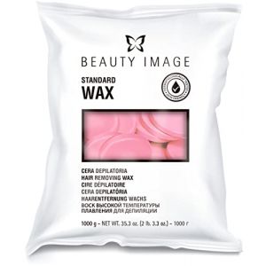 BEAUTY IMAGE Cire Dépilatoire avec de la Cire d'Abeille. Épilation Sans Bandes pour le Corps, les Aisselles, le Visage, les Sourcils et les Zones Sensibles. Peaux Sensibles. Rose Musquée [1 Kg] (Belleza Plus, neuf)