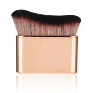 1 Pinceau Autobronzant Avec Pinceau Pour Fond De Teint En Fibres Synthétiques Pour Le Visage Et Le Corps Pinceau De Maquillage Pour L'Autobronzage, Le Maquillage Et Plus Encore (or rose) (Roubeauty, neuf)