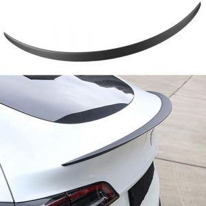 Ywooon Performance Aileron Arrière d'origine en Fibre de Carbone pour Tesla Model 3 Highland 2024 2025 Spoiler Wing Performance Couvercle de Coffre Arrière ABS (Fibre de Carbone Mat) (YaWon, neuf)