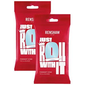 Renshaw Gla&ccedil;age bleu canard pr&ecirc;t &agrave; rouler - 500 g - Lot de 2 x 250 g (Broadway Candy Co, neuf)