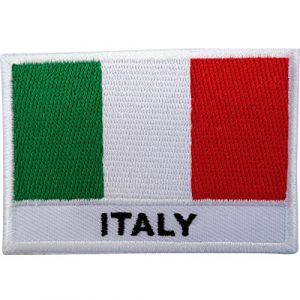 &Eacute;cusson brod&eacute; motif drapeau de l'Italie &ndash; Patch &agrave; repasser (ELLU, neuf)
