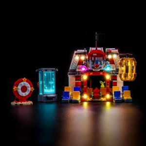 Ensemble d'&eacute;clairage LED compatible avec Lego 75637 Buggy La tente de cirque du clown (pas de mod&egrave;le), kit d'&eacute;clairage de d&eacute;coration compatible avec Lego Buggy The Clown's Circus Tent Creative Toy (BrickBling Lighting, neuf)