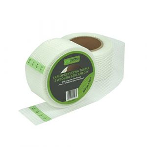 ToolSpace Bande de Joint 4,5cm x 20m Ruban Tissé en Fibre, Adhesive Ruban à Joints, Bande tissée Placo, Bande en Fibre de Verre, Pour fissures et trous (ToolSpace, neuf)