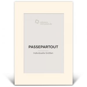 Rahmenversand® Passe-partout 70 x 100 cm, passe-partout biseauté sur mesure, pour cadre photo, carton classique de 1,5 mm, blanc cassé/dimensions intérieures 60 x 80 cm (RahmenVersand, neuf)