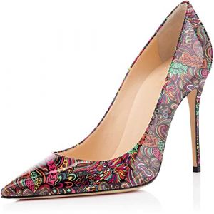 Elashe Escarpins Femme - 10cm Sexy Talon Aiguille - Stiletto Soir F&ecirc;te Chaussures Jaune EU38T (Elashe Offical Store, neuf)