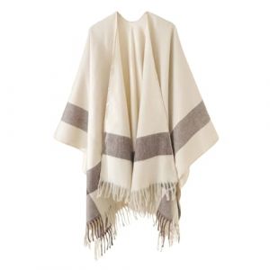G&eacute;n&eacute;rique Poncho Ch&acirc;le Femme &Eacute;charpe Cape &Eacute;paissie El&eacute;gant Chaud Hiver Grand Taille Foulard Chaud Ouverture Cachemire d'imitation Douce Ch&acirc;le Cadeau de No&euml;l pour Femme (qieycgd, neuf)