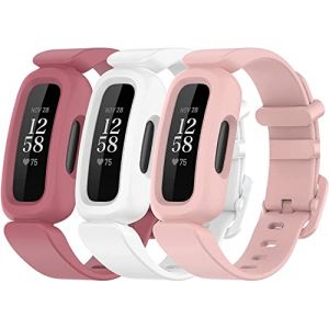 Tyogeephy Compatible avec Fitbit Ace 3 Bracelet Enfants Remplacement Silicone Coloré Caoutchouc Ajustable Sport Bandes Accessoires pour Ace 3 Activity Tracker pour Enfants 6+ (Axcellent, neuf)