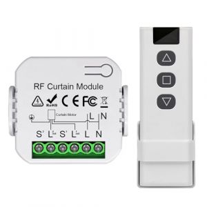 Bkiyougo Commande de volet Roulant sans Fil Kit de Mise à Niveau du Moteur de volet Roulant : Commande Radio pour Volets roulants, Stores et auvents Composé d'une télécommande RF and Module récepteur (Arvidays, neuf)
