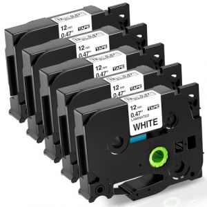 Fimax Ruban Cassette TZe-231 12mm Compatible avec Brother P-touch Tape TZ Tze231 12mm 0.47 laminated White TZ Tze231,pour Etiqueteuse Brother P touch PT-H110LB PT-H107 H100R E100 D410 D210 H105 (Fimax Tech, neuf)