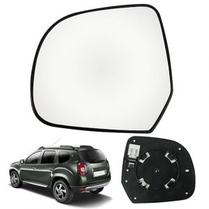 Verre de Rétroviseur Remplacement pour Dacia Duster 2010-2013/Lodgy/Dokker, Rétroviseur Extérieur Réglable Adapté Remplacement pour Nissan Micra K12 K13/Leaf, Verre de Recul Miroir (Gauche) (JinsenTGG, neuf)