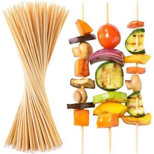 Brochettes en Bois pour Barbecue et Grillades - Batonnets en bambou - Baton brochette pour Fruits (1000, 30cm) (CHOREN KIDS, neuf)