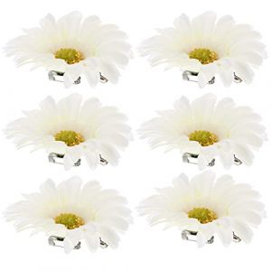 MERRYHAPY Lot De 12 Pinces À Cheveux Marguerites Élégantes Et Décoratives En Forme De Fleur Artificielle Pour Femmes Filles Garçons Et Filles Blanches (Tanomi, neuf)