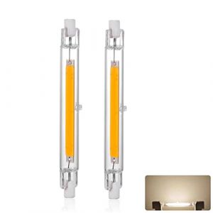 Ampoule LED R7S 118mm 30W, Dimmable, &Eacute;quivalent Lampe Halog&egrave;ne J118 300W, Blanc Naturel 4500K, 3000LM, 360 Degr&eacute;s Lin&eacute;aire Ampoule, 30W R7S 118mm Slim COB LED pour Applique Murale/Lampadaire, 2 pi&egrave;ces (XALDSMYXGS, neuf)