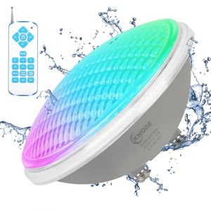 KWODE 40W LED Lumières de piscine par56, RGB Timing 2/4/6H ampoule led piscine, IP68 étanche Pool light avec télécommande, Spot sous - Marin lampe led switch control 12V AC/DC (HYIBE-EU, neuf)
