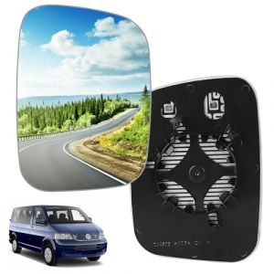 DBREAKS Glace De R&eacute;troviseur Chauffant, VW T5 2003-2009&Caddy 2004-2015, Verre de R&eacute;troviseur Remplacement, Vitre de r&eacute;troviseur chauffant de remplacement(Droite) (AMIGOB, neuf)