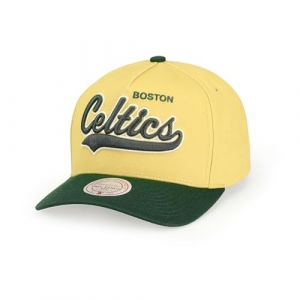 Mitchell & Ness NBA Harvest Gold Pro Crown Snapback Casquette de baseball, Jaune/Vert, Taille unique, r&eacute;glable, Homme, Femmes, Enfants, Unisexe, Printemps, &Eacute;t&eacute;, Automne, Hiver, Boston Celtics, taille (generixX, neuf)