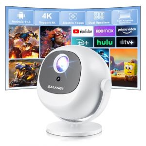 ZDSSY Vidéoprojecteur 4K, 1080P Mini Projecteur avec Wi-FI et Bluetooth, Videoprojecteur Portable Projecteur Video, Correction Automatique du Trapèze, Compatible USB/Smartphone/PC/Ordinateur Portable (Bluwhale-EU, neuf)