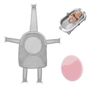 Coussin Baignoire B&eacute;b&eacute;, Hamac de Bain pour B&eacute;b&eacute;, R&eacute;ducteur De Baignoire Confortable, Support Pliable Pour Baignoire, Antid&eacute;rapant Hamac de B-ain Pliable, gris(6 &agrave; 36 Mois) (ANETTEE GLOBALISS, neuf)