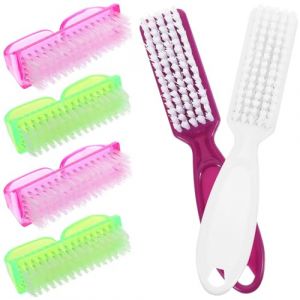 Veemoon 6 pi&egrave;ces Set de Brosses de Nettoyage pour Ongles Pinceaux Manucure et P&eacute;dicure Poils Semi-rigides L&eacute;gers et Antid&eacute;rapants pour &Eacute;liminer Efficacement Salet&eacute;s et Poussi&egrave;res (Quiet Window, neuf)