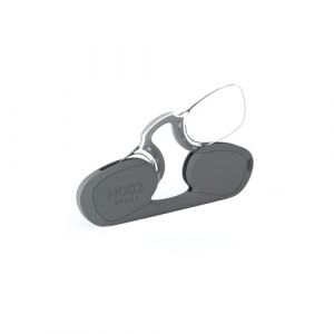 NOOZ Rectangulaire - Lunettes de lecture sans branches pour homme et femme - Etui très compact. Un indispensable pour tout presbytes. 6 couleurs / 5 Corrections, Gris, 3 (Leather&Luxor, neuf)