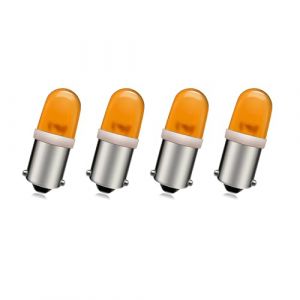 SOFOC-BA9S Ampoules LED 12V DC Idéales pour équipements industriels & feux de signalisation intérieurs automobiles 0.5W 1 COB SMD Orange 4Pcs (Sofoc-EU, neuf)