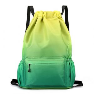 Nnicorns Sac à Dos Sportif Imperméable Grand 33x16x49 cm - Homme/Femme pour Yoga, Fitness, Voyage & Shopping - Cordon Ajustable Résistant (vert) (Nnicorns Shop, neuf)