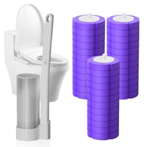 Brosse WC Jetable Recharge avec syst&egrave;me de Fixation am&eacute;lior&eacute;, Nettoyeur Toilette Murale avec Produit, Toilette Rempla&ccedil;able pour Nettoyage de Salle de Bain &agrave; la Maison H&ocirc;tel (36, Violet) (ComedyKing, neuf)