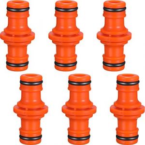 Hotop Lot de 6 rallonges de raccord de tuyau double pour tuyau d'arrosage (orange) (GreShonYT EU, neuf)
