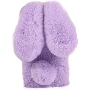 Tivenfezk Nadoli Lapin Coque pour Xiaomi Redmi 12C,Hiver Oreille De Lapin Peluche Fausse Fourrure Cover Femmes Filles Belle Duveteux Arri&egrave;re Bunny &Eacute;tui Housse (Nadoli, neuf)