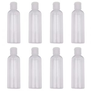 pangutheos 8 Pi&egrave;ces 100ml Flacon Vide Voyage Transparent Flacon Voyage Avion Plastique Contenant Voyages pour Voyages D'affaires, Camping, Distributeur de Liquide (Pangutheos, neuf)