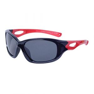 Lunettes de Soleil Enfant Polaris&eacute;es Sport + Cordons &agrave; Lunettes + &Eacute;tui &agrave; Lunettes, UV400 Ultra L&eacute;ger Flexible Cadre pour Gar&ccedil;on et Fille (3-12 ans) (JoXiGo-FR, neuf)