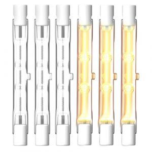 KINGYEENUO Ampoule Halog&egrave;ne R7S 78mm 48W 230V, Blanc Chaud 2700K, Dimmable Type J78/T3 Lin&eacute;aire Pour Lampadaire, Projecteur, &Eacute;clairage Paysager et Garage, Paquet de 6 (Haluyee, neuf)