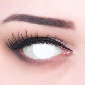 Lentilles couleur blanche - Lentille blanches/Total Blind White Mentalist HALLOWEEN CRAZY LENS (sans correction) MERALENS (MeralenS, neuf)
