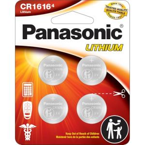 Panasonic CR1616 Lot de 4 Piles Bouton au Lithium 3,0 V résistantes aux Enfants, Emballage basé sur des Normes, Lot de 4 Piles (P & F France, neuf)