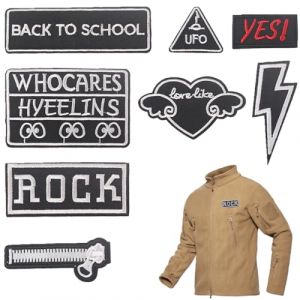 IKOPFLN 8 Pièces écusson à coudre patch vetement Ecusson a Coudre pour Vêtements Chapeaux Jeans Vestes pour Enfants et Adultes (IKOPFLN, neuf)