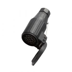 Feuunly Prise Remorque 13 Broches Femelle, 12V Prise Remorque Connecteur Standard Européenne - ISO 11446, Prise Femelle de Remorque avec Crochet, pour Caravane Camions Voiture RV Remorque Connecteur (Feuunly, neuf)