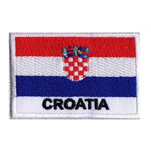 Patche Écusson Drapeau Croatie Patch Croate Europe Brodé A Coudre (Naga.Hitam, neuf)