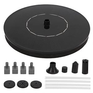 Topyond Fontaine Solaire, Mini Pompe à Eau Solaire, Jet Flottant d'eau Courante pour Bassin Extérieur, Bain d'oiseaux Extérieur pour Jardin D'étang, Fontaine d'eau Flottante Solaire (YouXink, neuf)