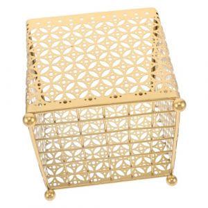 NIYANGLE Organisateur de Maquillage M&eacute;tal pour Cosm&eacute;tiques Bo&icirc;te de Rangement pour Salle de Bain et Chambre Panier de Style Campagnard Pratique et D&eacute;coratif (Telinei, neuf)