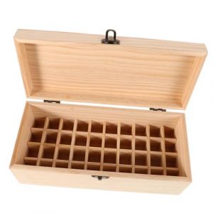 Healvian Bo&icirc;te De Rangement Huiles Essentielles 40 Compartiments Moyenne Taille Bois De Pin Organisateur Compact Pour Aromath&eacute;rapie Maison Et Spa (Pxinyao, neuf)