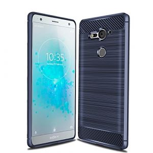Cruzerlite Coque pour Sony Xperia XZ2 Compact, Carbon Fiber Shock Absorption Slim Case pour Sony Xperia XZ2 Compact (2018) (Blue) (Swiss case Limited, neuf)